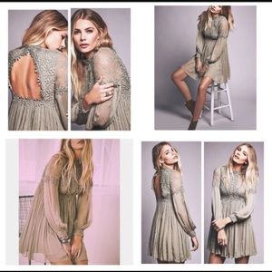 Free People Lou Lou Sage Green Dress size 6 new